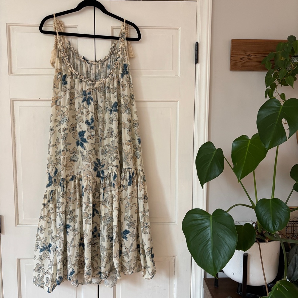 2022 Ulla‎ Johnson Cari Coverup Dress Jasmine Beach Print Size Small Resort - Picture 9 of 16